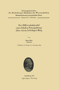 Vorderes Coverbild Der Differentialmodul eines lokalen Prinzipalrings über einem beliebigen Ring