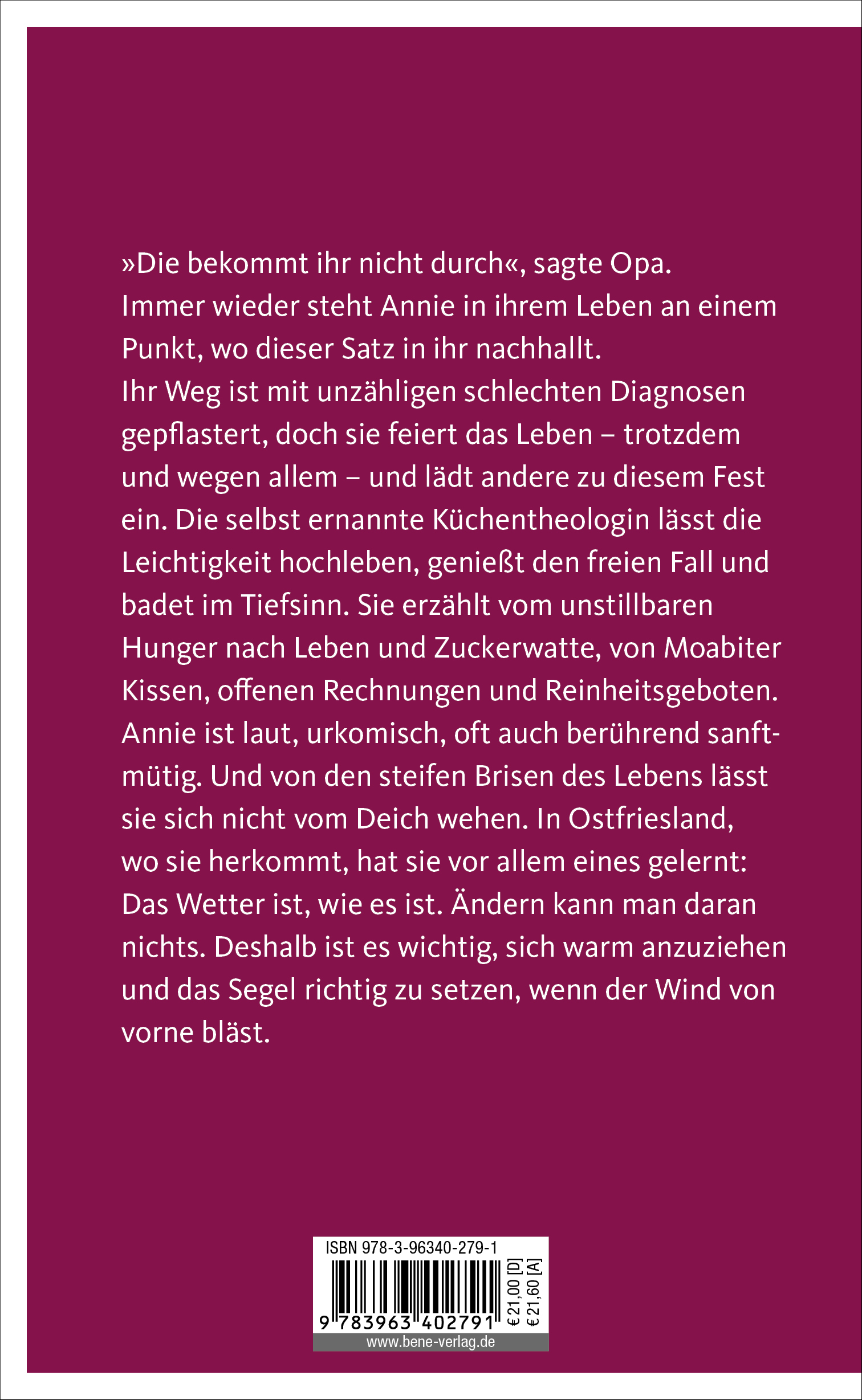 Rückseitencover Sei der Wind, nicht das Fähnchen
