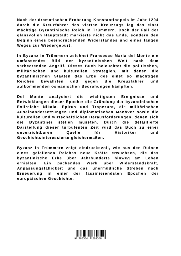 Rückseitencover Byzanz in Trümmern
