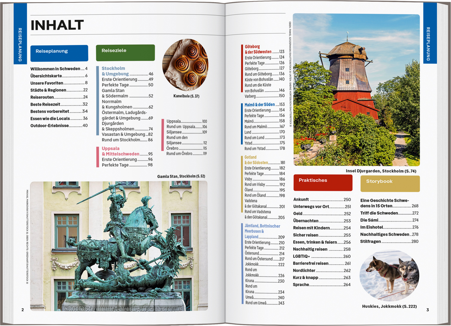 Beispielinhalt (Bild) LONELY PLANET Reiseführer Schweden