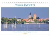Vorderes Coverbild Waren (Müritz) in der Mecklenburgischen Seenplatte (Tischkalender 2025 DIN A5 quer), CALVENDO Monatskalender