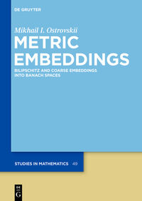 Vorderes Coverbild Metric Embeddings