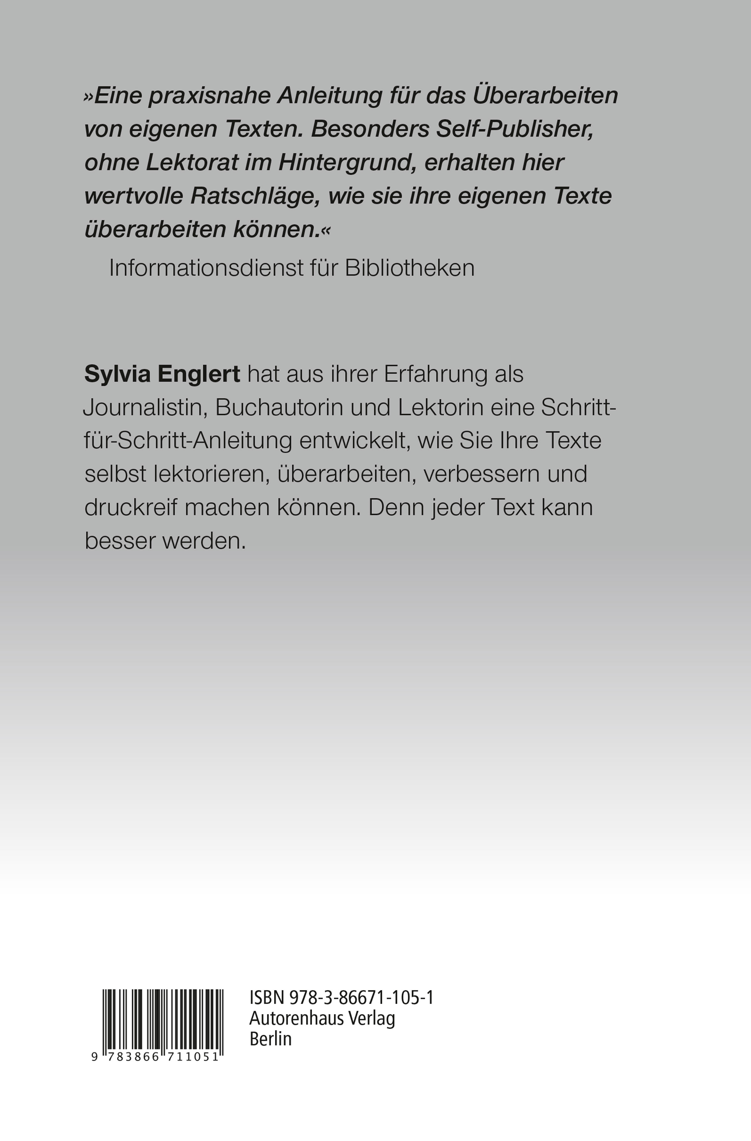 Rückseitencover So lektorieren Sie Ihre Texte
