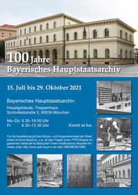 Vorderes Coverbild 100 Jahre Bayerisches Hauptstaatsarchiv