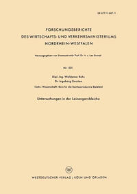 Vorderes Coverbild Untersuchungen in der Leinengarnbleiche