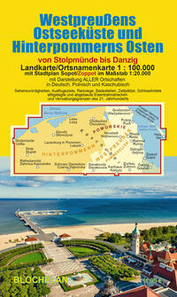Vorderes Coverbild Landkarte Westpreußens Ostseeküste und Hinterpommerns Osten