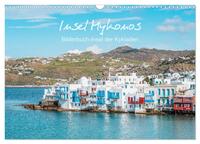 Vorderes Coverbild Insel Mykonos - Bilderbuch-Insel der Kykladen (Wandkalender 2025 DIN A3 quer), CALVENDO Monatskalender