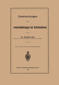 Vorderes Coverbild Untersuchungen über Sehnervenveränderungen bei Arteriosclerose
