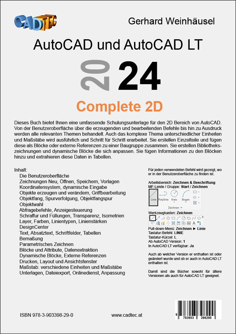 Rückseitencover AutoCAD 2024 Complete 2D