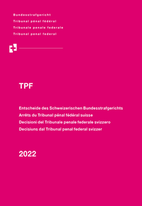 Vorderes Coverbild Bundesstrafgericht: TPF 2022