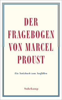 Vorderes Coverbild Der Fragebogen von Marcel Proust. Ein Notizbuch zum Ausfüllen