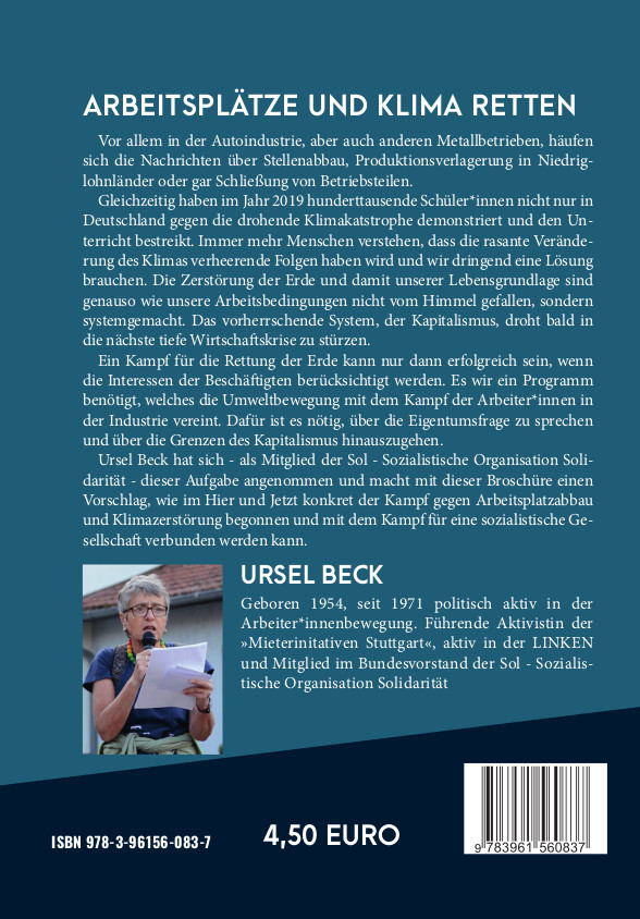 Rückseitencover Arbeitsplätze und Klima retten