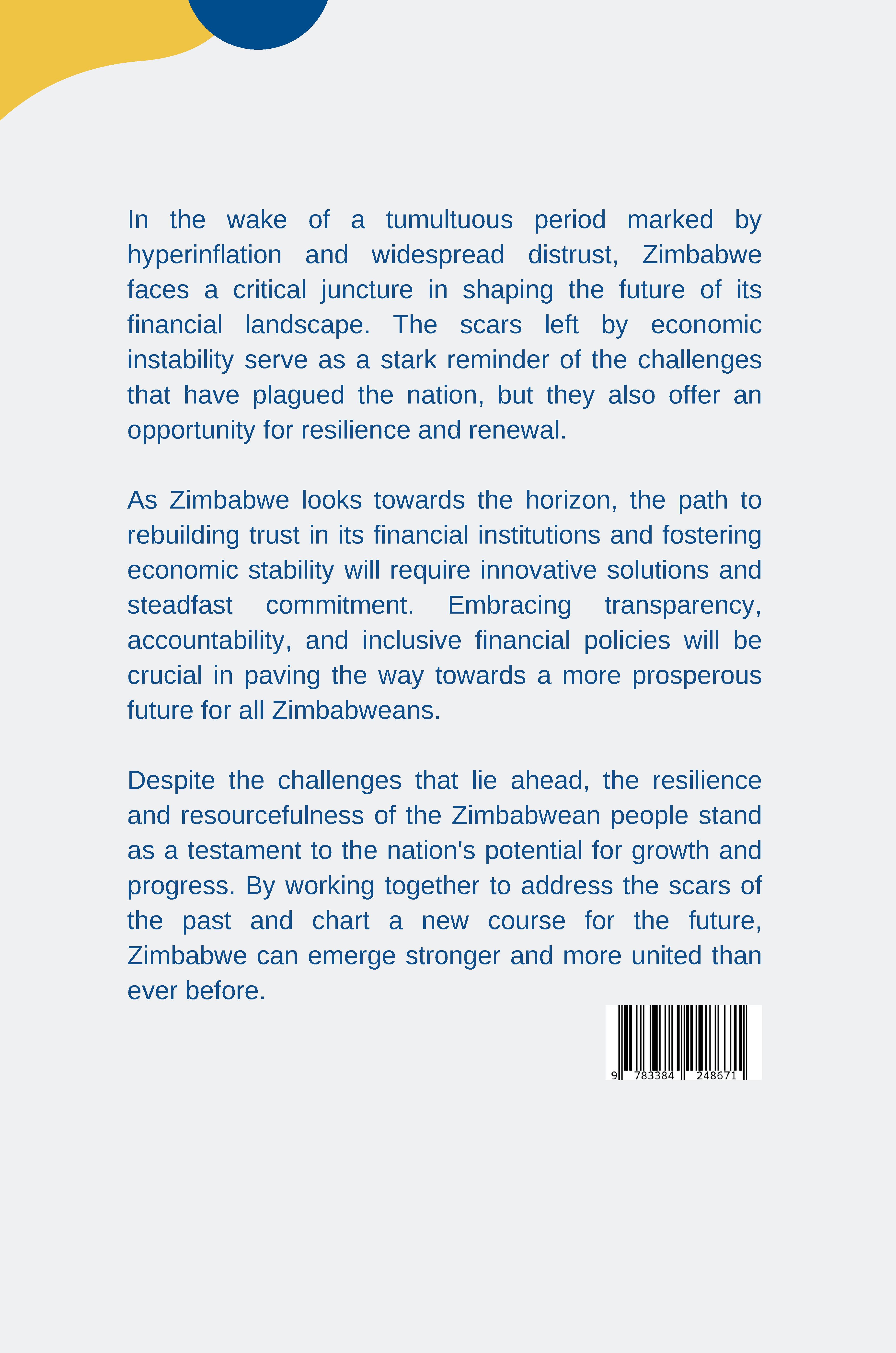 Rückseitencover A Nation's Scars: Hyperinflation, Distrust, and the Future of Finance in Zimbabwe