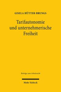Vorderes Coverbild Tarifautonomie und unternehmerische Freiheit
