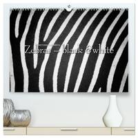 Vorderes Coverbild Emotionale Momente: Zebras - black & white. (hochwertiger Premium Wandkalender 2025 DIN A2 quer), Kunstdruck in Hochglanz