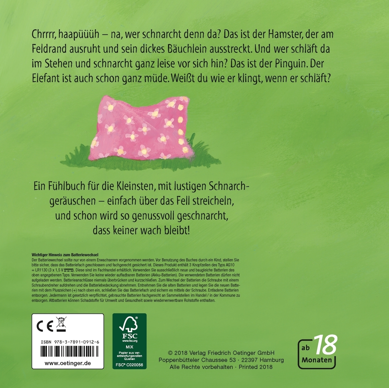 Rückseitencover Streichle mich, dann schnarche ich!