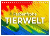 Vorderes Coverbild Farbenfrohe Tierwelt (Tischkalender 2025 DIN A5 quer), CALVENDO Monatskalender