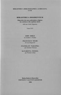 Vorderes Coverbild Bibliotheca Dissidentium XXV
