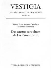 Vorderes Coverbild Das senatus consultum de Cn. Pisone patre