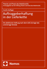 Vorderes Coverbild Auftraggeberhaftung in der Lieferkette