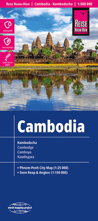 Vorderes Coverbild Reise Know-How Landkarte Kambodscha / Cambodia (1:500.000)