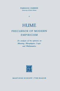 Vorderes Coverbild Hume Precursor of Modern Empiricism