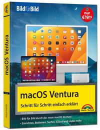 Vorderes Coverbild macOS Ventura Bild für Bild - die Anleitung in Bildern - ideal für Einsteiger, Umsteiger und Fortgeschrittene
