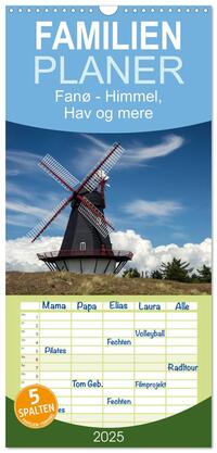Vorderes Coverbild Familienplaner 2025 - Fanø - Himmel, Hav og mere mit 5 Spalten (Wandkalender, 21 x 45 cm) CALVENDO