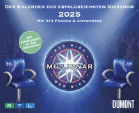 Vorderes Coverbild DUMONT - Wer wird Millionär 2025 Tagesabreißkalender, 14,5x11,8cm, Rate-Kalender mit 313 Fragen und Antworten, Kalender zur erfolgreichsten Quizshow, neues Format, mit Erklärungen zu den Antworten