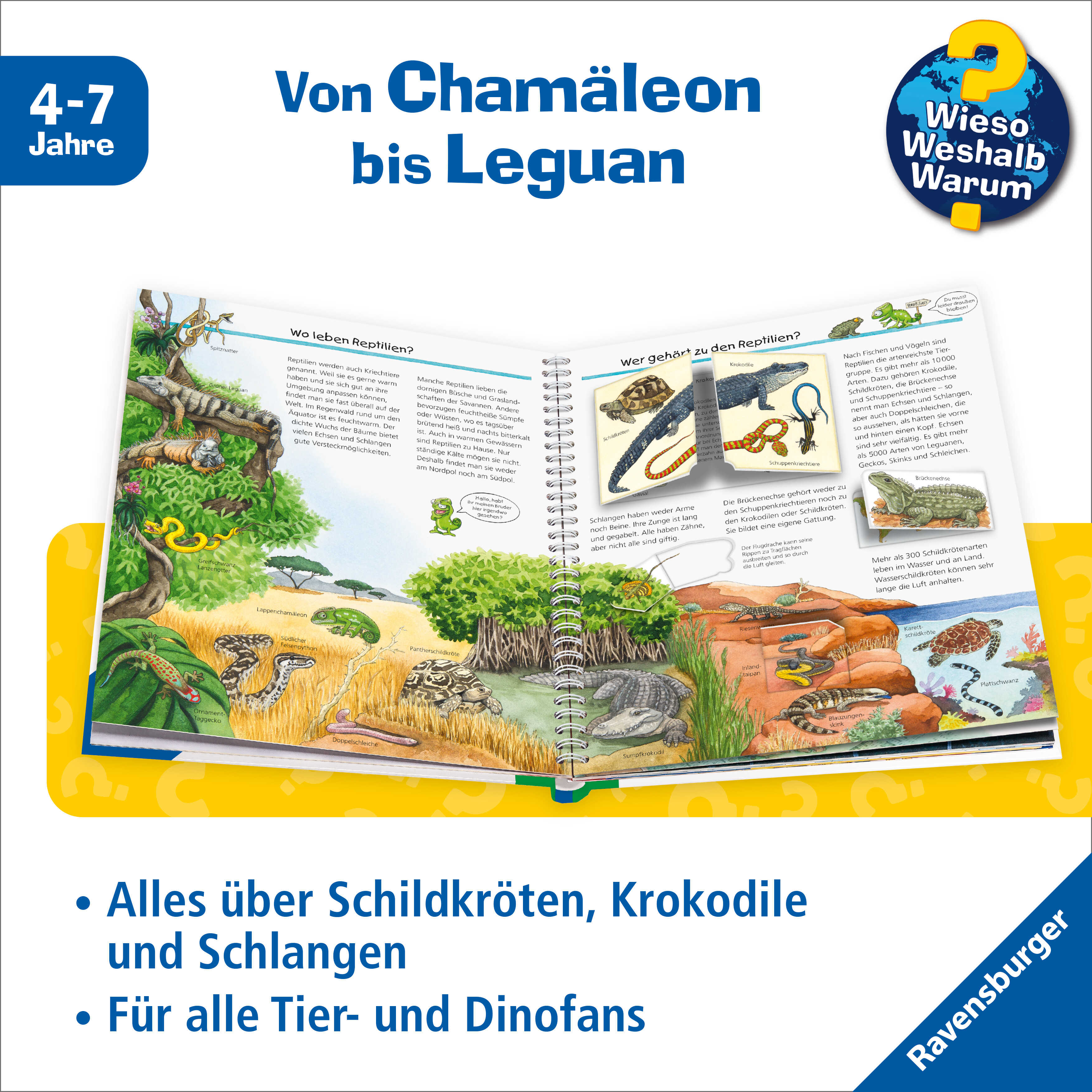 Beispielinhalt (Bild) Wieso? Weshalb? Warum? Band 64 - Alles über Reptilien
