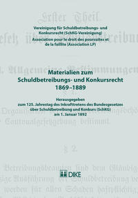 Vorderes Coverbild Materialien zum Schuldbetreibungs- und Konkursrecht 1869–1889