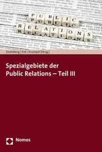 Vorderes Coverbild Spezialgebiete der Public Relations - Teil III