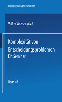 Vorderes Coverbild Komplexität von Entscheidungsproblemen