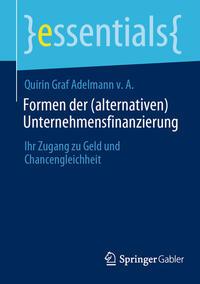 Vorderes Coverbild Formen der (alternativen) Unternehmensfinanzierung