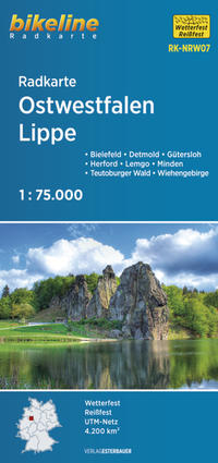 Vorderes Coverbild Radkarte Ostwestfalen Lippe (RK-NRW07)