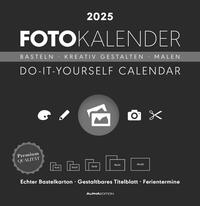Vorderes Coverbild Alpha Edition - Foto-Bastelkalender schwarz 2025, 32x33cm, Do it yourself Kalender mit Seiten aus hochwertigem Bastelkarton, gestaltbares Titelblatt, Ferientermine DE/AT/CH und int. Kalendarium