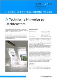 Vorderes Coverbild Technische Hinweise zu Dachfenstern