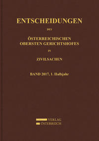 Vorderes Coverbild Entscheidungen des Obersten Gerichtshofes in Zivilsachen