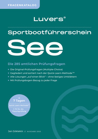 Vorderes Coverbild Luvers Sportbootführerschein See – Fragenkatalog (2025)