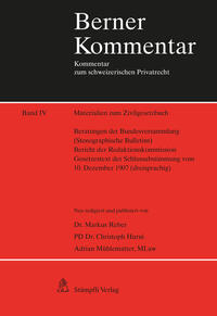 Vorderes Coverbild Materialien zum Zivilgesetzbuch Band IV