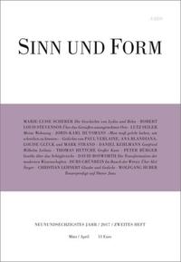 Vorderes Coverbild Sinn und Form 2/2017