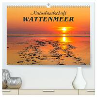 Vorderes Coverbild Naturlandschaft WATTENMEER (hochwertiger Premium Wandkalender 2025 DIN A2 quer), Kunstdruck in Hochglanz