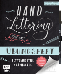 Vorderes Coverbild Handlettering – Super easy! Übungsheft mit original Tombow ABT Dual Brush Pen