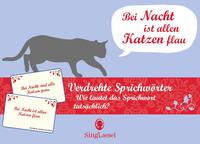 Vorderes Coverbild Verdrehte Sprichwörter. Das lustige Quiz-Spiel für Senioren. Spiele-Box mit 100 Karten