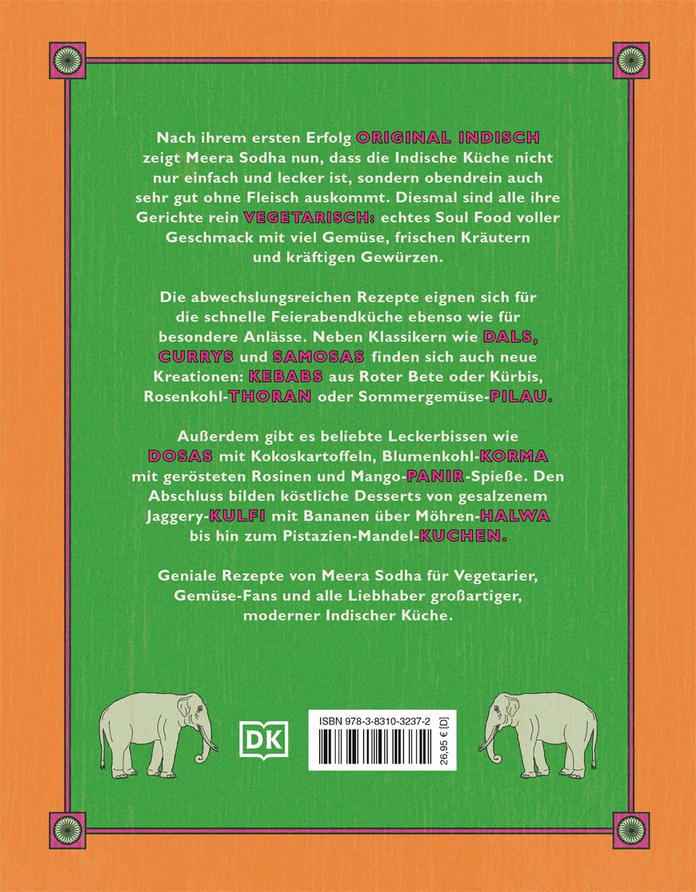 Rückseitencover Indisch vegetarisch