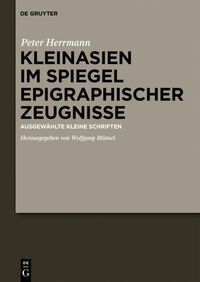 Vorderes Coverbild Kleinasien im Spiegel epigraphischer Zeugnisse