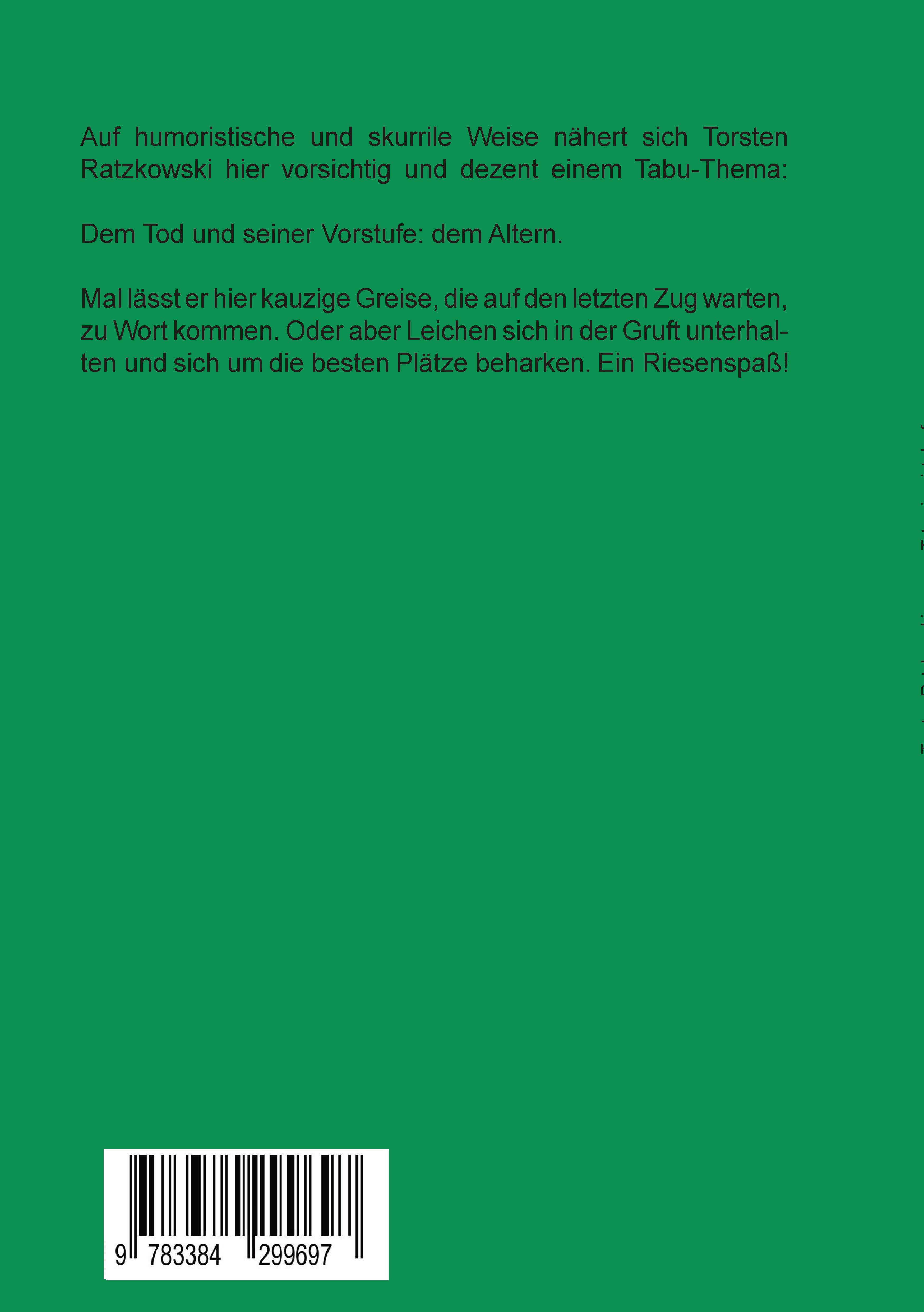 Rückseitencover Tot sein - ist doof.