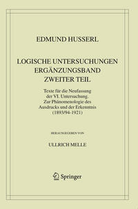 Vorderes Coverbild Logische Untersuchungen. Ergänzungsband. Zweiter Teil.