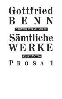 Vorderes Coverbild Sämtliche Werke - Stuttgarter Ausgabe. Bd. 3 - Prosa 1 (Sämtliche Werke - Stuttgarter Ausgabe, Bd. 3)