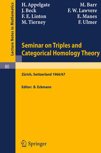 Vorderes Coverbild Seminar on Triples and Categorical Homology Theory